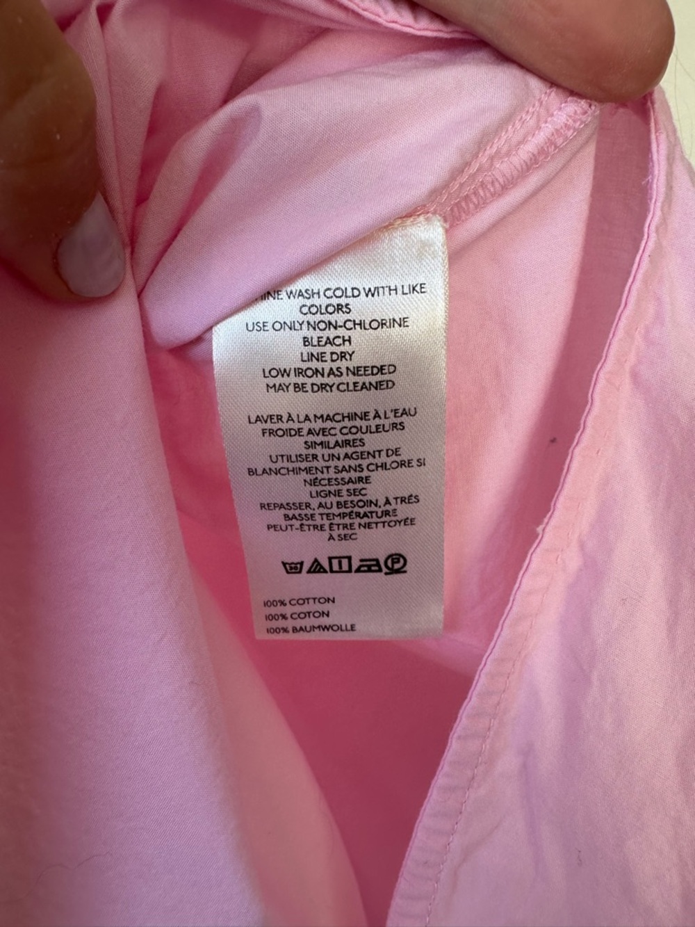 Maeve Oversized Short Sleeve Poplin Pink Button Down Shirt size S - Picture 5 of 5